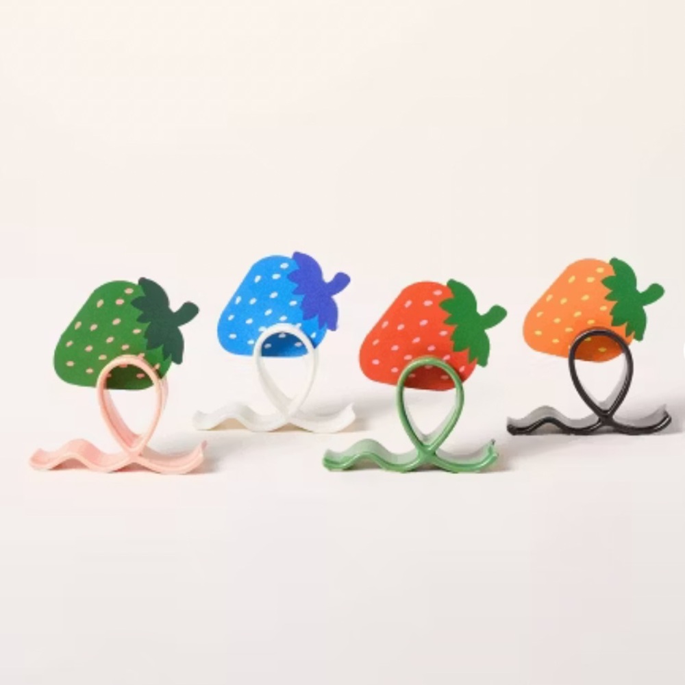 NWT! Kate Spade x Target 4pc Place Cards and Holders set Strawberry